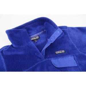 Patagonia Womens Small Re-Tool Snap T Fleece Polartec Pullover Jacket Royal Blue